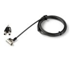 StarTech.com 6.6ft (2m) 3-in-1 Universal Laptop Cable Lock - Keyed Laptop/Desktop Security Cable Lock Compatible w/ K-Slot, Nano & Wedge Slot Computer - Anti-Theft Steel Cable Lock with Keys - TAA