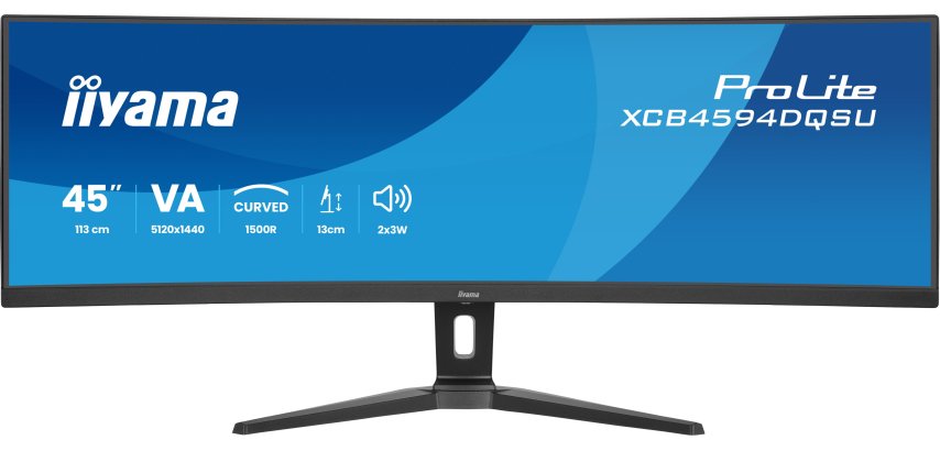 iiyama ProLite XCB4594DQSU-B1 flat PC screen 113 cm (44.5") 5120 x 1440 pixels Dual QHD LED Black