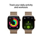 Apple Watch Series 11 GPS + Cellular 42mm Gold Titanium Case with Gold Milanese Loop
