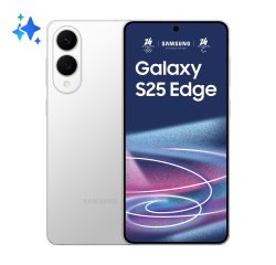 Samsung Galaxy S25 Edge, Smartphone AI, Display 6.7'' QHD+ Dynamic AMOLED 2X, Fotocamera 200MP, RAM 12GB, 512GB, 3.900 mAh, Titanium Silver