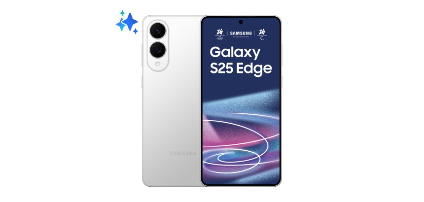 Samsung Galaxy S25 Edge, Smartphone AI, Display 6.7'' QHD+ Dynamic AMOLED 2X, Fotocamera 200MP, RAM 12GB, 256GB, 3.900 mAh, Titanium Silver