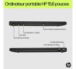 HP 15-fd0011nf Intel Core 7 150U Ordinateur portable 39,6 cm (15.6") Full HD 16 Go DDR5-SDRAM 512 Go SSD Wi-Fi 6 (802.11ax) Windows 11 Home Argent