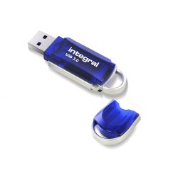 Integral INFD32GBCOU3.0 lecteur USB flash 32 Go USB Type-A 3.2 Gen 1 (3.1 Gen 1) Bleu, Argent