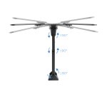 TooQ Soporte Giratorio e Inclinable para Monitor / TV LCD, Plasma de 23”- 55”, con Tres Pivotes, Negro