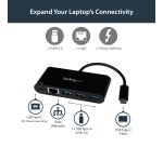 StarTech.com USB-C to Ethernet Adapter with 3-Port USB 3.0 Hub and Power Delivery