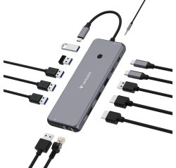 Verbatim CMH-13 USB Type-C 10000 Mbit/s Argent