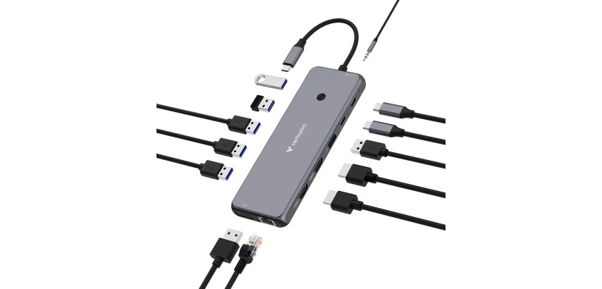 Verbatim CMH-13 USB tipo-C 10000 Mbit/s Argento