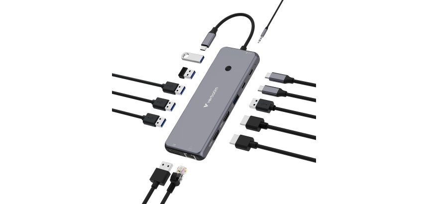 Verbatim CMH-13 USB Type-C 10000 Mbit/s Argent