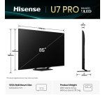 Hisense U7Q PRO 85U7Q PRO 2.16 m (85") 4K Ultra HD Smart TV Wi-Fi Black 500 cd/m²
