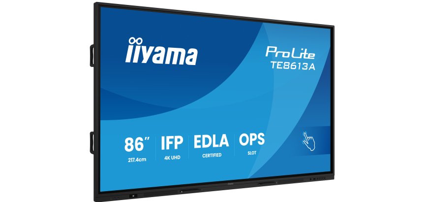 iiyama TE8613A-B1AG Écran d'affichage dynamique Écran plat interactif 2,17 m (85.6") Wifi 500 cd/m² 4K Ultra HD Noir Écran tactile Intégré dans le processeur Android 18/7