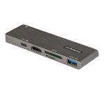 StarTech.com Adattatore Multiporta USB C a HDMI 4K per MacBook Pro/Air - USB Type-C, 100W Power Delivery Pass-through, slot SD/MicroSD, hub USB 3.0 a 2 porte - Mini Dock USB-C portatile