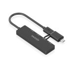 AISENS Hub USB 3.1 USB-C USB-A, USB-C/M+USB-A/M-4xTIPO A/H, Negro, 15cm
