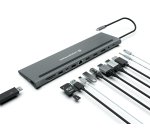 Conceptronic DONN17G base para portátil y replicador de puertos Alámbrico USB 3.2 Gen 1 (3.1 Gen 1) Type-C Gris