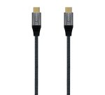 AISENS Cable USB 2.0 Aluminio 5A 100W E-Mark, USB-C/M-USB-C/M, Gris, 1.0M