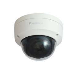 LevelOne GEMINI Fixed Dome IP Network Camera, 6-Megapixel, H.265,802.3af PoE, Indoor/Outdoor