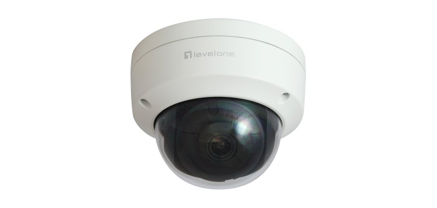 LevelOne GEMINI Fixed Dome IP Network Camera, 6-Megapixel, H.265,802.3af PoE, Indoor/Outdoor