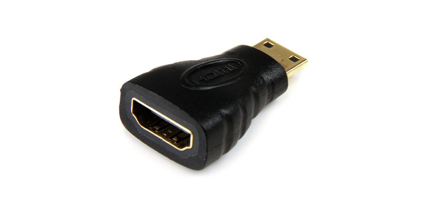 StarTech.com Mini HDMI naar HDMI Adapter, 4K High Speed HDMI Adapter, 4K 30Hz Ultra HD High Speed HDMI Adapter, HDMI 1.4, Vergulde Connectors, UHD Mini HDMI Adapter 4K, Zwart