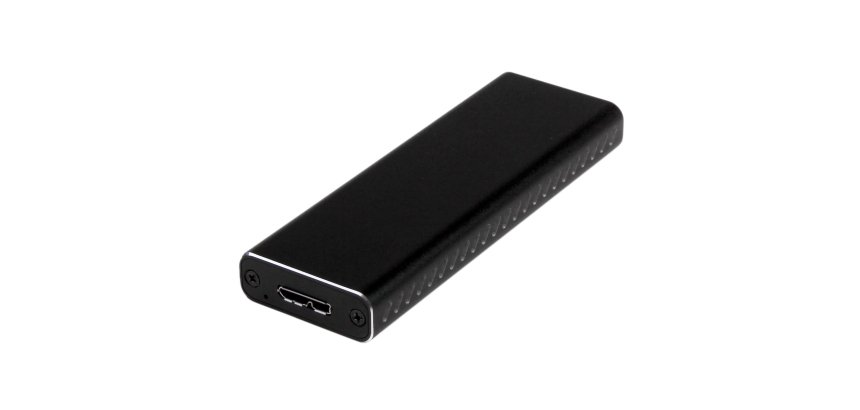 StarTech.com Boîtier Aluminium M.2 SSD vers USB 3.0 (5Gbps) avec UASP - Noir - M.2 NGFF SATA avec Clé B & Clé B+M - Boîtier Externe M.2 Portable - Non Compatible avec NVMe / AHCI