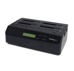 StarTech.com Docking Station per Hard Disk a 4 Slot - Duplicatore ed Eraser USB 3.0/eSATA per SSD/HDD SATA - Dock Standalone 1:3 per Hard Drive con funzione Clone - Carica dall'Alto, non necessita di Attrezzi