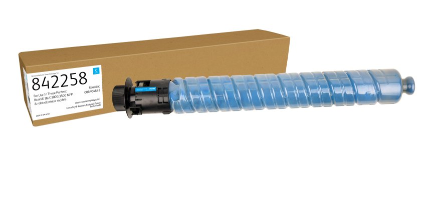 Everyday™ Cyan Remanufactured Toner by Xerox compatible with Ricoh 842258, Standard capacity