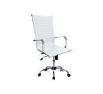 Equip Office Chair, Ribbed Upholstery, High-Back, White