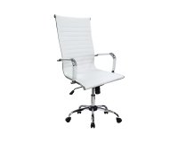 Equip Office Chair, Ribbed Upholstery, High-Back, White