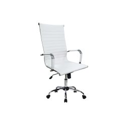 Equip Office Chair, Ribbed Upholstery, High-Back, White