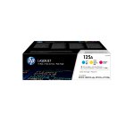 HP 125A pack de 3 toners LaserJet cyan/magenta/jaune authentiques