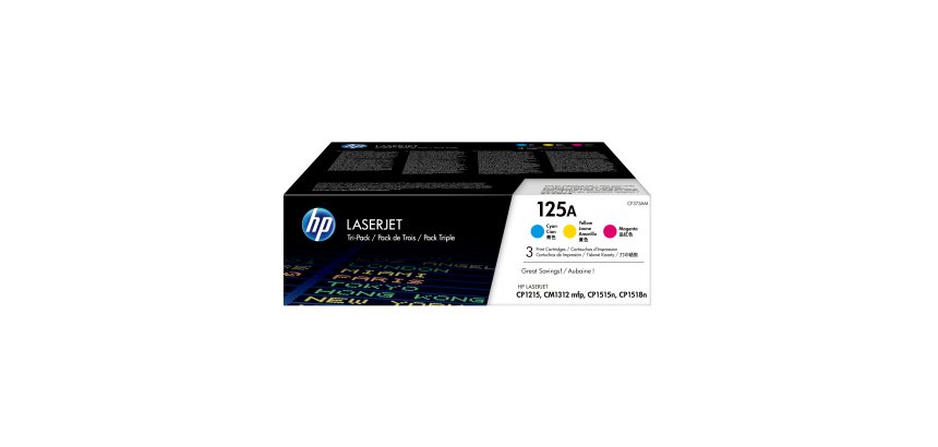 HP 125A pack de 3 toners LaserJet cyan/magenta/jaune authentiques