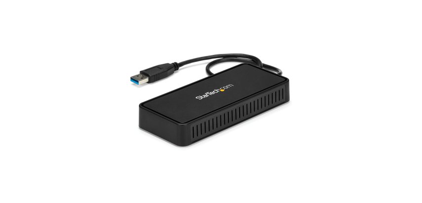 StarTech.com Mini Dock USB 3.0 - Station d'Acceuil USB-A Double Écran avec Vidéo DisplayPort 4K 60Hz & Gigabit Ethernet - Câble 30 cm - Adaptateur USB 3.1 Gen 1 Type-A pour PC Portable