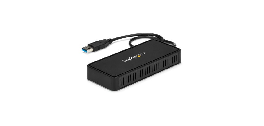 StarTech.com Mini Dock USB 3.0 - Station d'Acceuil USB-A Double Écran avec Vidéo DisplayPort 4K 60Hz & Gigabit Ethernet - Câble 30 cm - Adaptateur USB 3.1 Gen 1 Type-A pour PC Portable