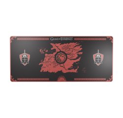 Lexip HBO Game of Thrones - Targaryen Edition Tapis de souris de jeu Noir, Rouge
