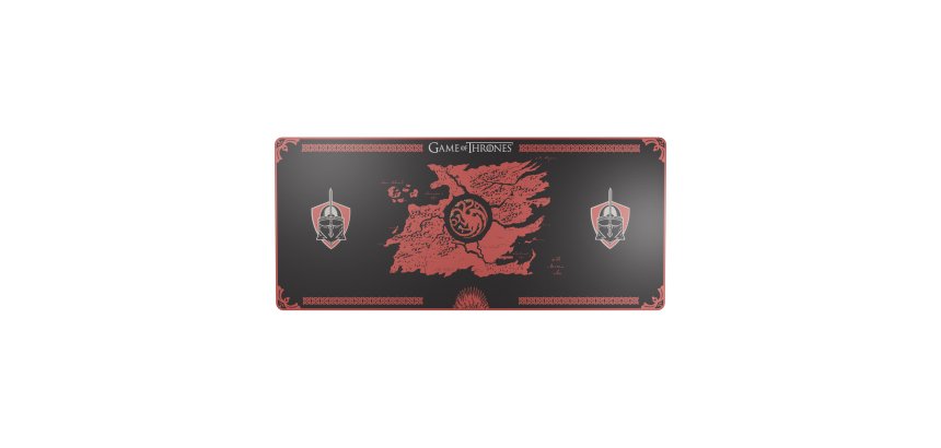 Lexip HBO Game of Thrones - Targaryen Edition Tapis de souris de jeu Noir, Rouge