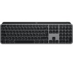 Logitech Master MX Keys S for Mac clavier Bureau RF sans fil + Bluetooth AZERTY Français Aluminium, Noir