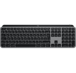 Logitech Master MX Keys S for Mac clavier Bureau RF sans fil + Bluetooth AZERTY Français Aluminium, Noir