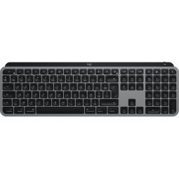 Logitech MX Keys S for Mac clavier Bureau RF sans fil + Bluetooth AZERTY Français Aluminium, Noir