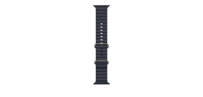 Apple 49mm Navy Ocean Band - Natural Titanium Finish