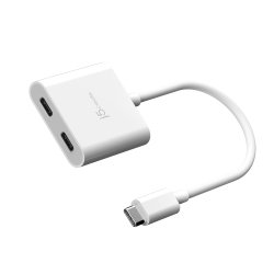 j5create USB-C® a USB-C® dual con vídeo o suministro de energía