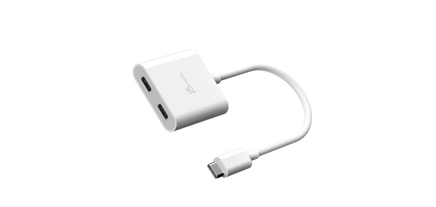 j5create USB-C® a USB-C® dual con vídeo o suministro de energía