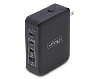 StarTech.com Cargador USB-C/USB-A de Pared GaN PD de 140W - 3x USB-C/1x USB-A - Cargador Internacional para Portátil MacBook/Dell XPS/Inspiron - Cargador USB Tipo C PD 3.1