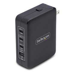StarTech.com Chargeur Mural USB-C 140W, 3x USB-C/1x USB-A, Adaptateur d'Alimentation Power Delivery 3.1 International GaN pour MacBook/Dell XPS/Inspiron