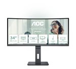 AOC CU34P3CV écran plat de PC 86,4 cm (34") 3440 x 1440 pixels UltraWide Quad HD LED Noir