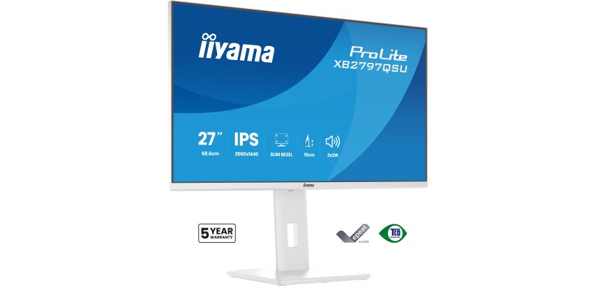 iiyama ProLite XB2797QSU-W1 PC flat screen 68.6 cm (27") 2560 x 1440 pixels Quad HD LED White