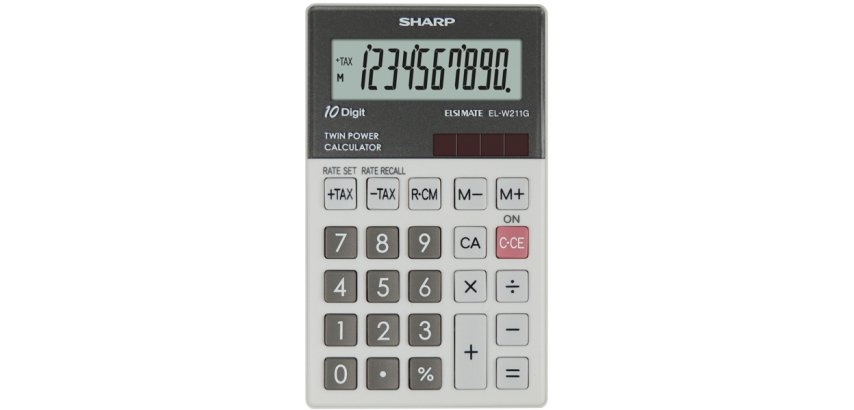 Sharp EL-W211G calcolatrice Tasca Calcolatrice finanziaria Grigio