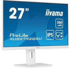 iiyama ProLite XUB2792QSU-W6 Monitor PC 68,6 cm (27") 2560 x 1440 Pixel Wide Quad HD LED Bianco