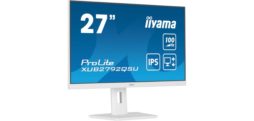 iiyama ProLite XUB2792QSU-W6 Monitor PC 68,6 cm (27") 2560 x 1440 Pixel Quad HD LED Bianco