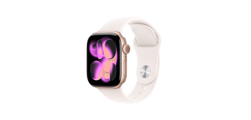 Apple Watch Series 11 OLED 42 mm Numérique 374 x 446 pixels Écran tactile Or rose Wifi GPS (satellite)