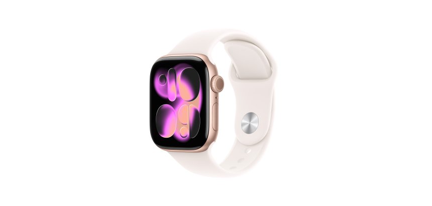 Apple Watch Series 11 OLED 42 mm Numérique 374 x 446 pixels Écran tactile Or rose Wifi GPS (satellite)