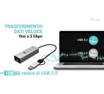 i-tec USB-C/USB-A Metal HUB 3 (2x USB-C, 1x USB-A) Port + 2.5GLAN