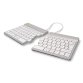 R-Go Tools Clavier ergonomique R-Go Split Break avec logiciel de pause, clavier ergonomique divisé, AZERTY (FR), bluetooth, blanc